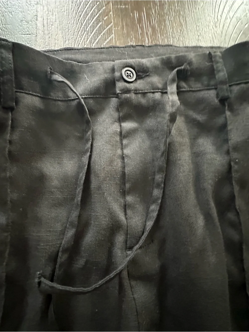 SHEIN Black Drawstring Pleated Men's Pants
